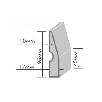 Мастар WORKEE Pro Line, Скосен, Алуминиев, 150 см