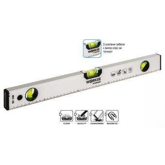 Нивелир WORKEE Standart, Алуминиев, 150 см, с Магнити