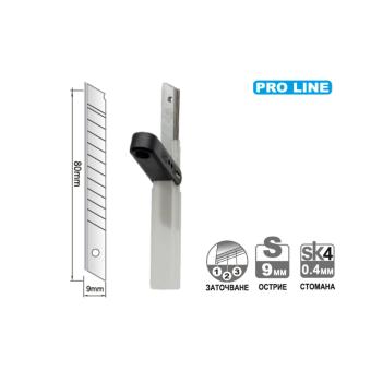 Резец за Нож Макетен WORKEE Pro Line, SK4, 9x80 мм, 10 броя