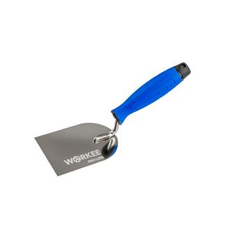 Мистрия 120 мм WORKEE Pro Line, Инокс, Двукомпонентна дръжка