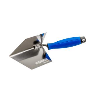 Мистрия 120х75 мм WORKEE Pro Line, Вътрешна, Инокс, Двукомпонентна дръжка