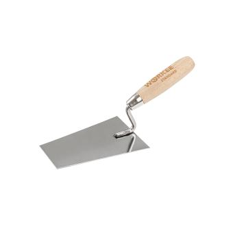 Мистрия 160 Х 90 мм WORKEE Standart, Трапец, Неръждаема, Дървена дръжка