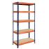 Метален стелаж WORKEE 183x45x90 см, 5 MDF рафта х 200 кг