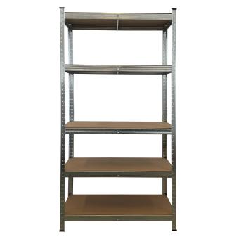 Метален стелаж WORKEE 180x40x90 см, 5 MDF рафта х 175 кг